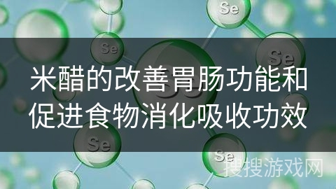 米醋的改善胃肠功能和促进食物消化吸收功效