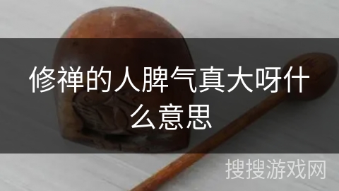 修禅的人脾气真大呀什么意思 修禅的人脾气真大呀什么意思