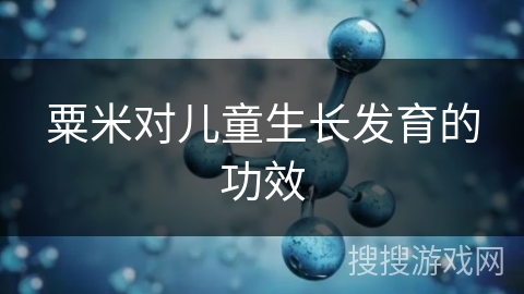粟米对儿童生长发育的功效