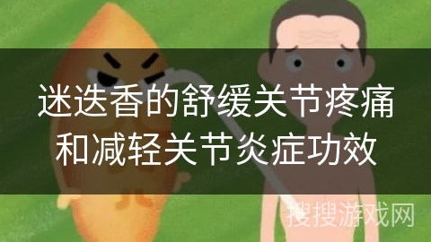 迷迭香的舒缓关节疼痛和减轻关节炎症功效