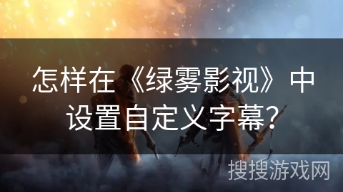 怎样在《绿雾影视》中设置自定义字幕？