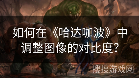 如何在《哈达咖波》中调整图像的对比度? 如何在《哈达咖波》中调整图像的对比度?