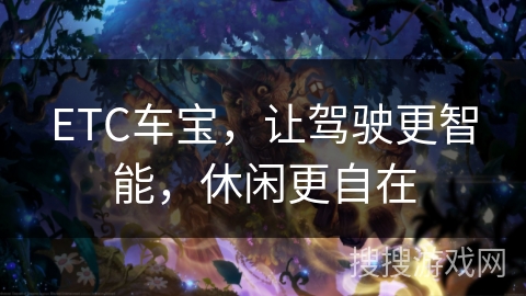 ETC车宝，让驾驶更智能，休闲更自在
