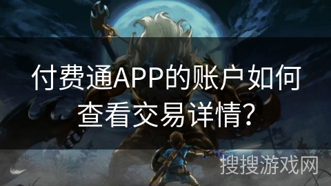 付费通APP的账户如何查看交易详情？
