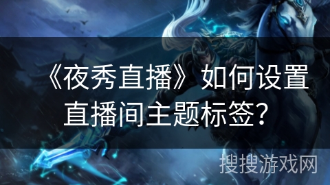 《夜秀直播》如何设置直播间主题标签? 《夜秀直播》如何设置直播间主题标签?