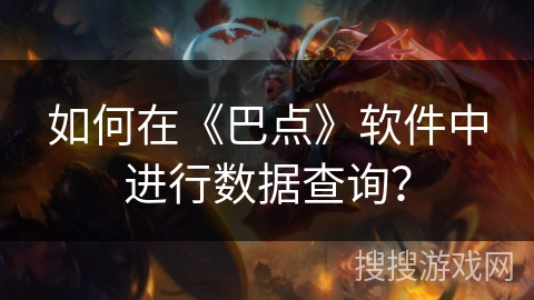 如何在《巴点》软件中进行数据查询？