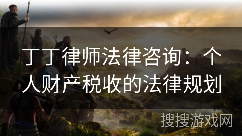 丁丁律师法律咨询：个人财产税收的法律规划