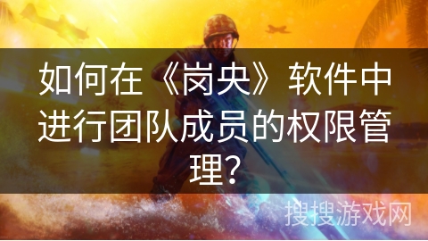 如何在《岗央》软件中进行团队成员的权限管理? 如何在《岗央》软件中进行团队成员的权限管理?
