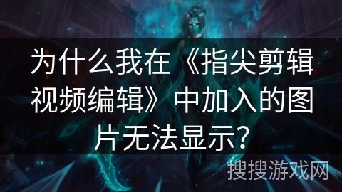 为什么我在《指尖剪辑视频编辑》中加入的图片无法显示？