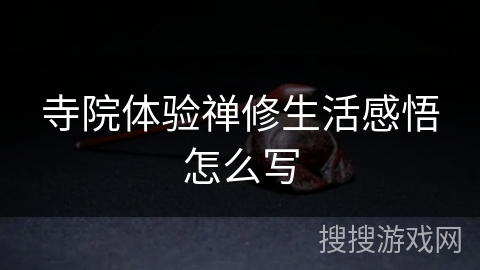 寺院体验禅修生活感悟怎么写 寺院体验禅修生活感悟怎么写