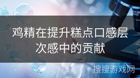 鸡精在提升糕点口感层次感中的贡献