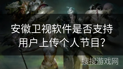 安徽卫视软件是否支持用户上传个人节目？