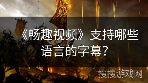 《畅趣视频》支持哪些语言的字幕? 《畅趣视频》支持哪些语言的字幕?