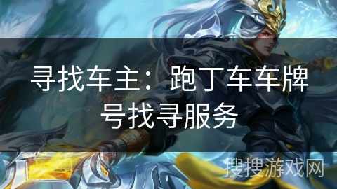 寻找车主:跑丁车车牌号找寻服务 寻找车主:跑丁车车牌号找寻服务