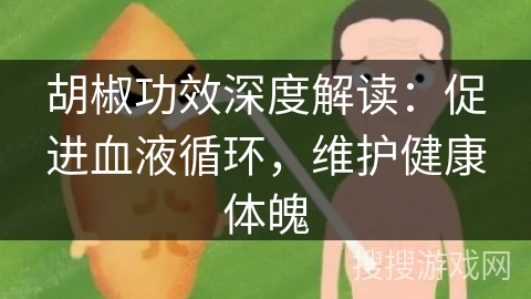胡椒功效深度解读:促进血液循环,维护健康体魄