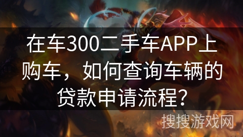 在车300二手车APP上购车，如何查询车辆的贷款申请流程？