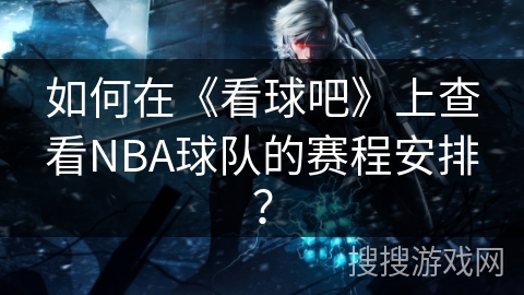 如何在《看球吧》上查看NBA球队的赛程安排? 如何在《看球吧》上查看NBA球队的赛程安排?