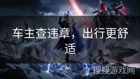 车主查违章,出行更舒适 车主查违章,出行更舒适