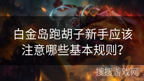 白金岛跑胡子新手应该注意哪些基本规则? 白金岛跑胡子新手应该注意哪些基本规则?