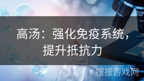 高汤：强化免疫系统，提升抵抗力