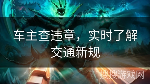 车主查违章,实时了解交通新规 车主查违章,实时了解交通新规