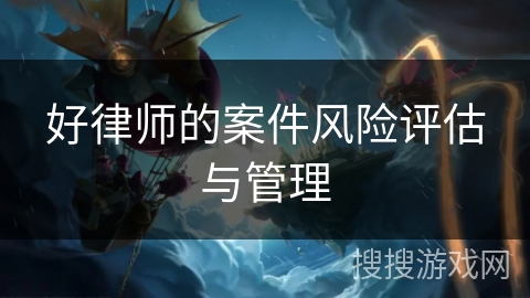 好律师的案件风险评估与管理 好律师的案件风险评估与管理