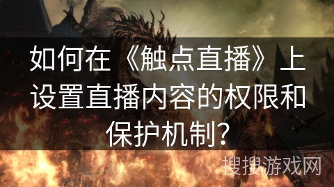 如何在《触点直播》上设置直播内容的权限和保护机制？