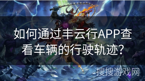 如何通过丰云行APP查看车辆的行驶轨迹？
