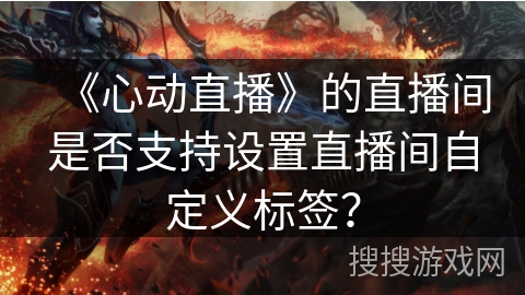 《心动直播》的直播间是否支持设置直播间自定义标签？