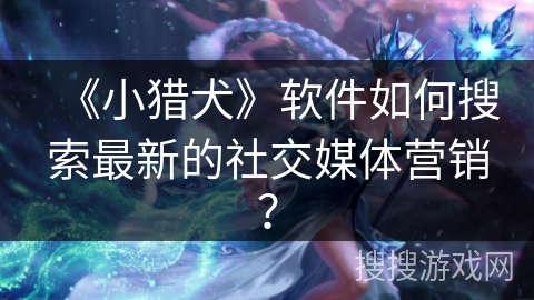 《小猎犬》软件如何搜索最新的社交媒体营销？