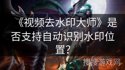 《视频去水印大师》是否支持自动识别水印位置？