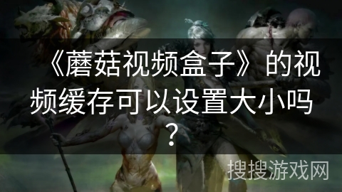 《蘑菇视频盒子》的视频缓存可以设置大小吗？