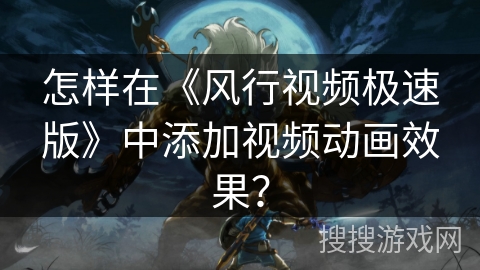 怎样在《风行视频极速版》中添加视频动画效果？