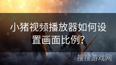 小猪视频播放器如何设置画面比例？