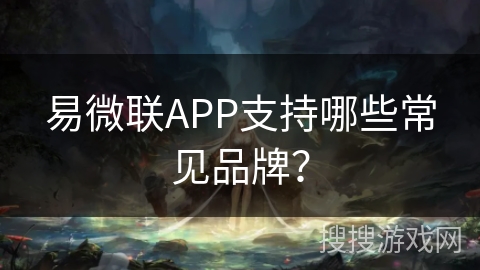 易微联APP支持哪些常见品牌？
