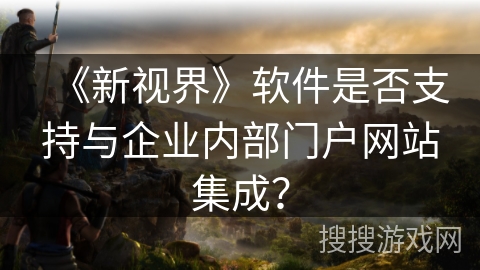 《新视界》软件是否支持与企业内部门户网站集成？