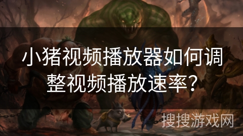 小猪视频播放器如何调整视频播放速率？