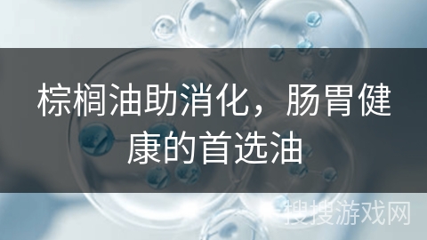 棕榈油助消化，肠胃健康的首选油