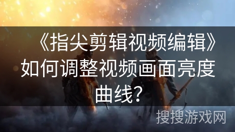 《指尖剪辑视频编辑》如何调整视频画面亮度曲线？