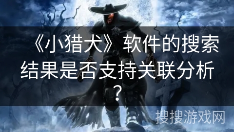 《小猎犬》软件的搜索结果是否支持关联分析？