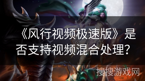 《风行视频极速版》是否支持视频混合处理？