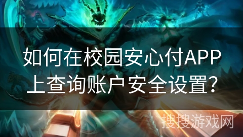 如何在校园安心付APP上查询账户安全设置？
