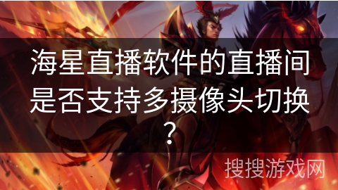 海星直播软件的直播间是否支持多摄像头切换？