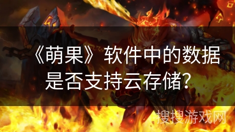 《萌果》软件中的数据是否支持云存储？