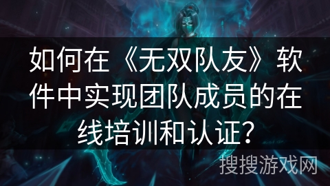 如何在《无双队友》软件中实现团队成员的在线培训和认证？