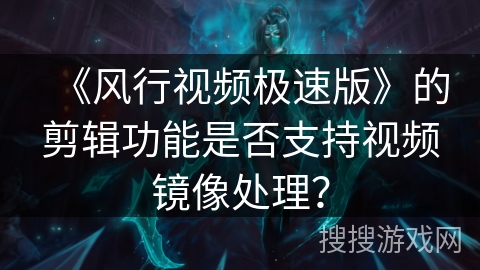 《风行视频极速版》的剪辑功能是否支持视频镜像处理？