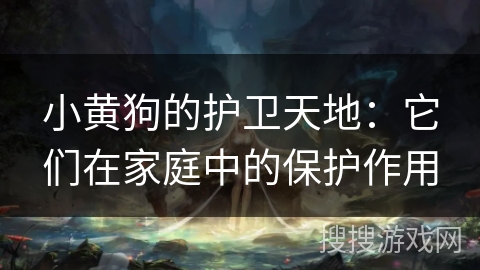 小黄狗的护卫天地：它们在家庭中的保护作用