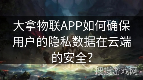 大拿物联APP如何确保用户的隐私数据在云端的安全？