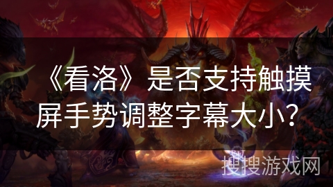 《看洛》是否支持触摸屏手势调整字幕大小？