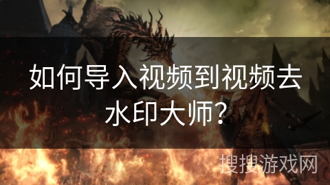 如何导入视频到视频去水印大师？